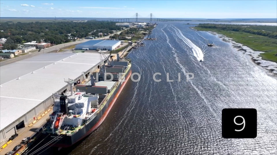 CLIP 9 - Brunswick, GA cargo ship docked at Georgia Ports Authority