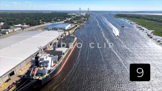 CLIP 9 - Brunswick, GA cargo ship docked at Georgia Ports Authority
