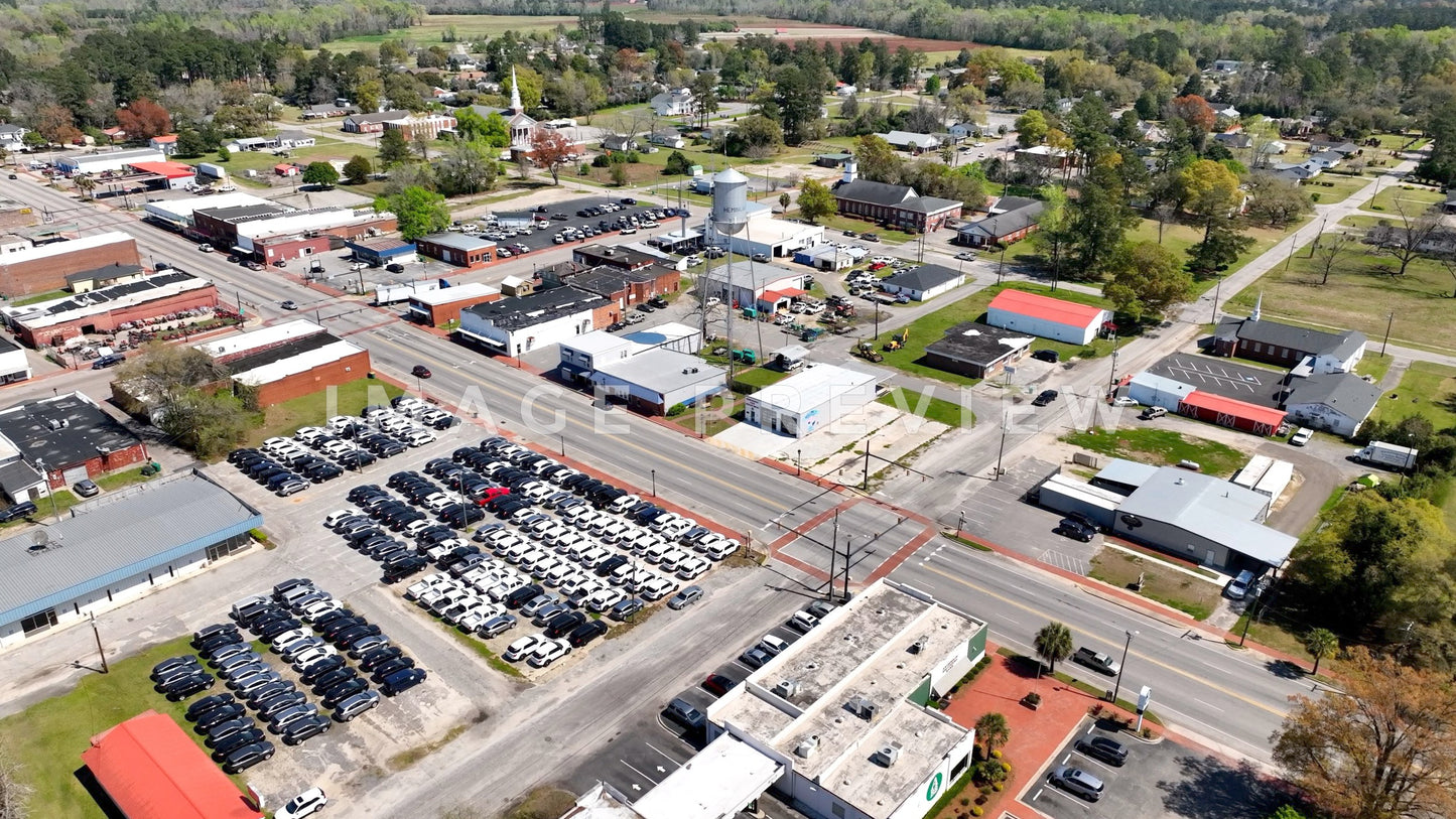 4k Still Frame - Hemingway, SC small southern town in Springtime