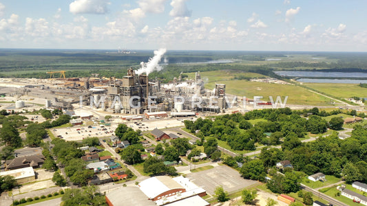 4k Still Frame - International Paper Mill Georgetown, SC