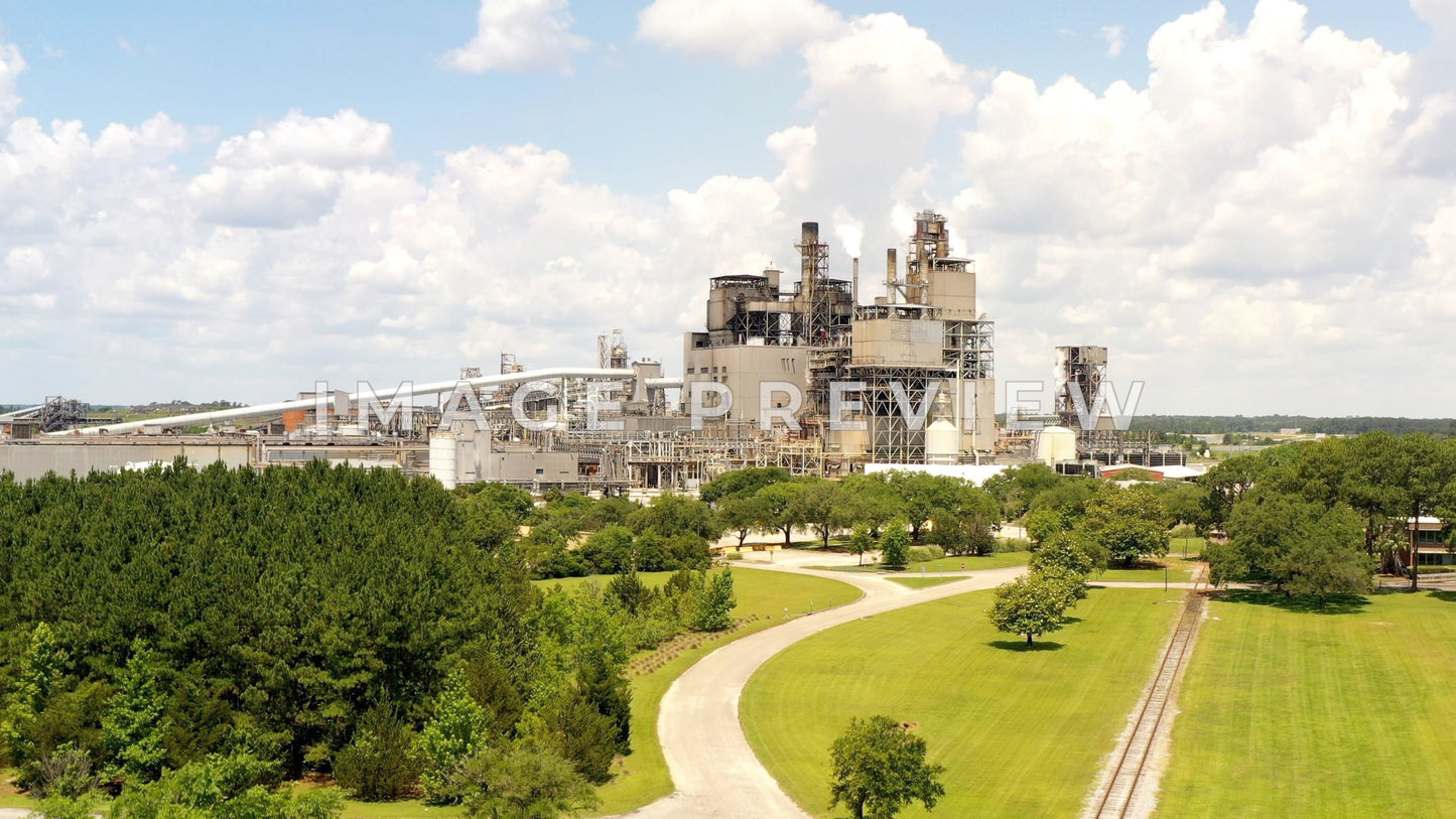 4k Still Frame - International Paper Mill Georgetown, SC