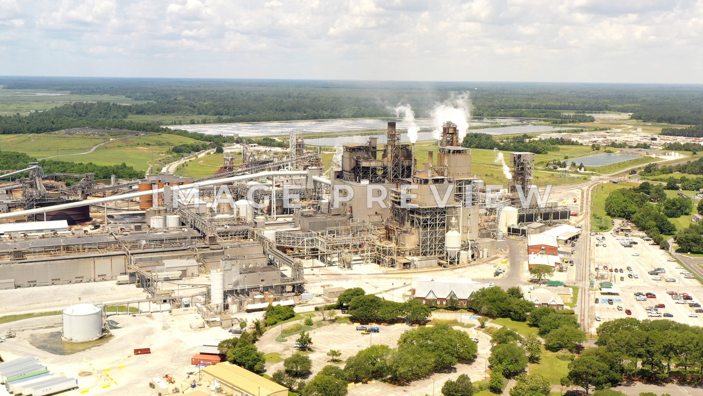 4k Still Frame - International Paper Mill Georgetown, SC