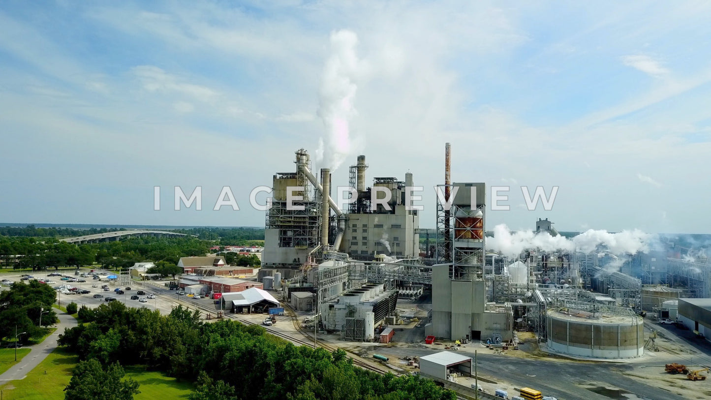 4k Still Frame - International Paper Mill Georgetown, SC