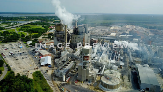 4k Still Frame - International Paper Mill Georgetown, SC