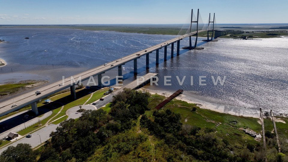 Brunswick, GA Sydney Lanier Bridge Georgia's tallest suspension bridge crossing Brunswick Rivder