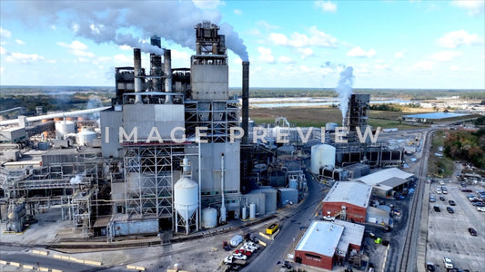 4k Still Frame - International Paper Mill Georgetown, SC