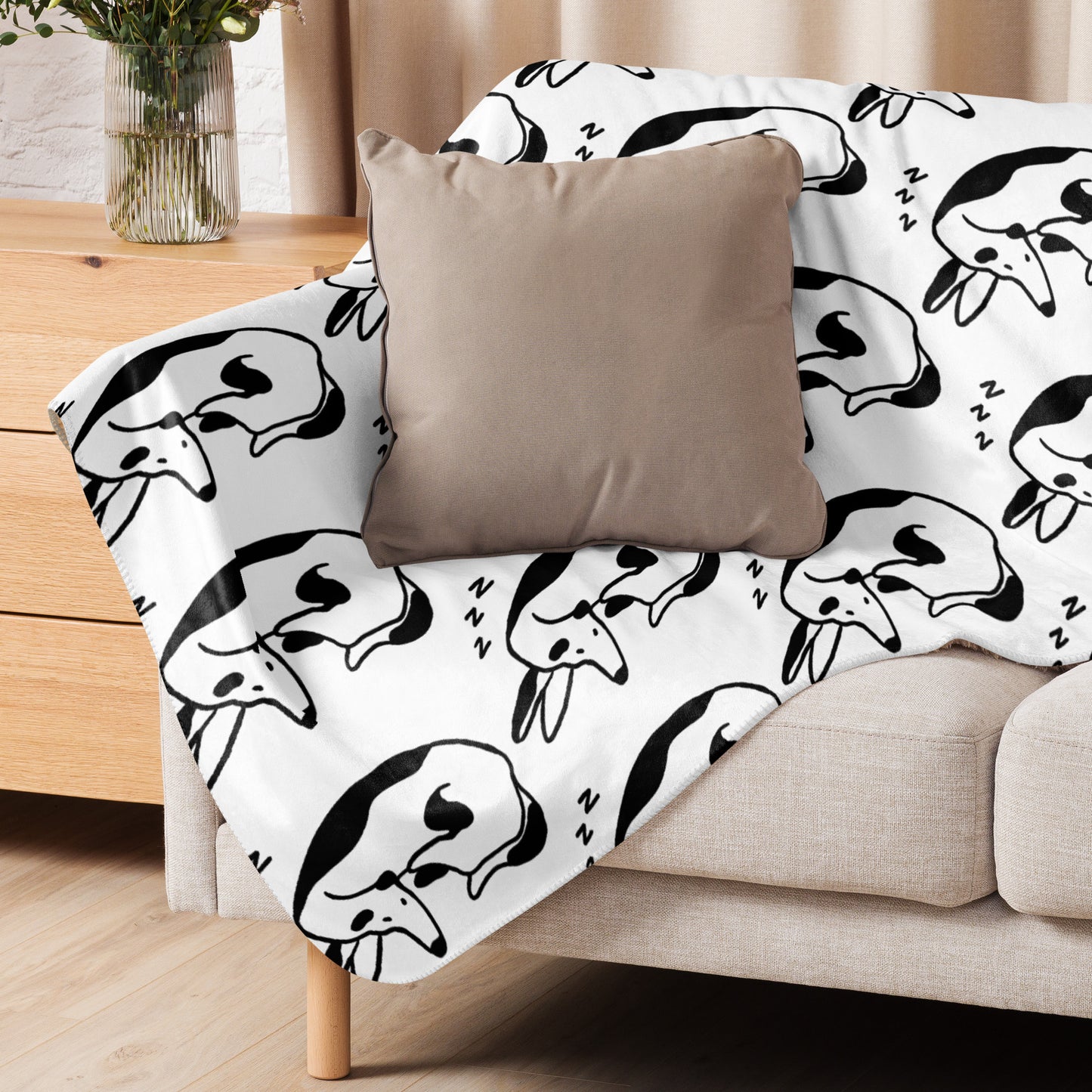 Sleeping Studio Pup Plushie Sherpa Blanket