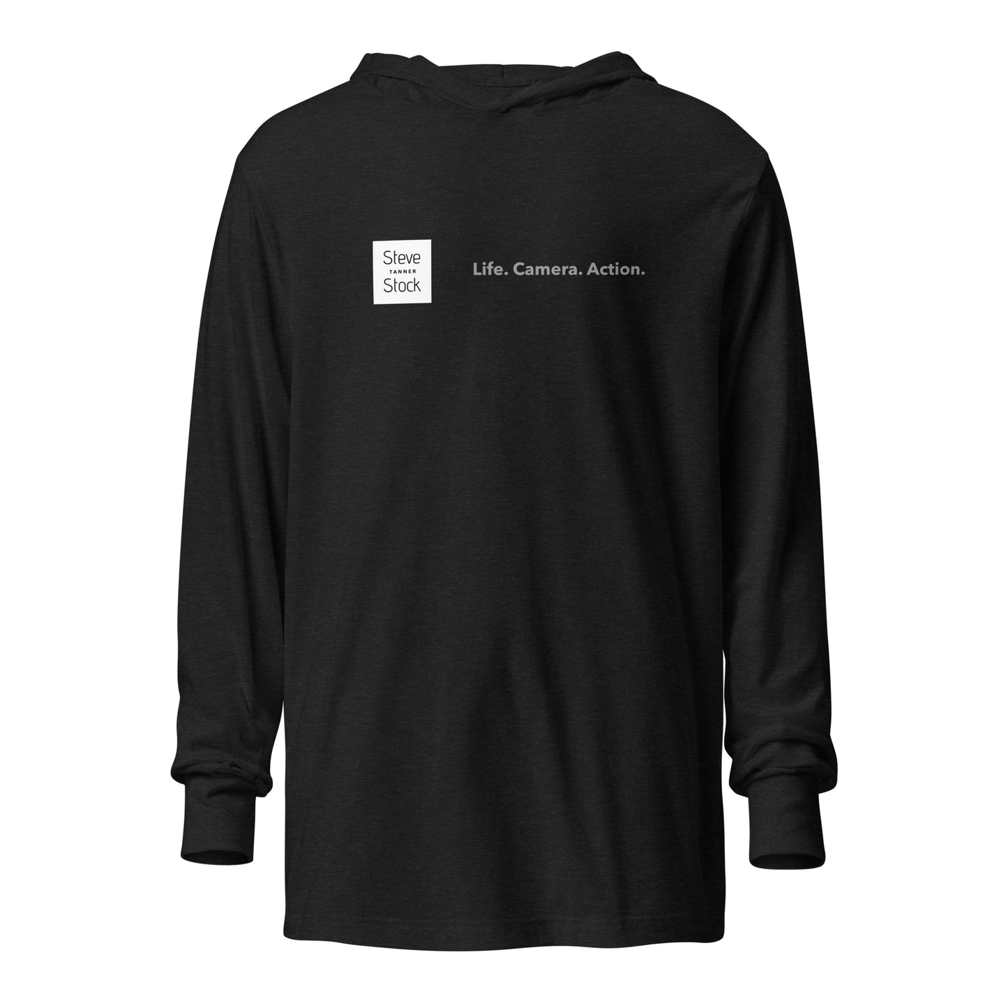 STS Life. Camera. Action. Hooded long-sleeve tee