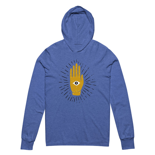 Hamsa Hand unisex hooded long-sleeve tee