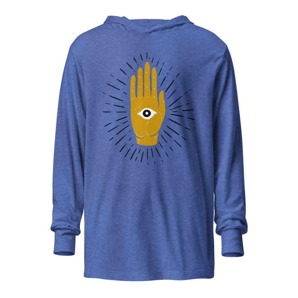 Hamsa Hand unisex hooded long-sleeve tee