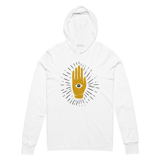 Hamsa Hand unisex hooded long-sleeve tee