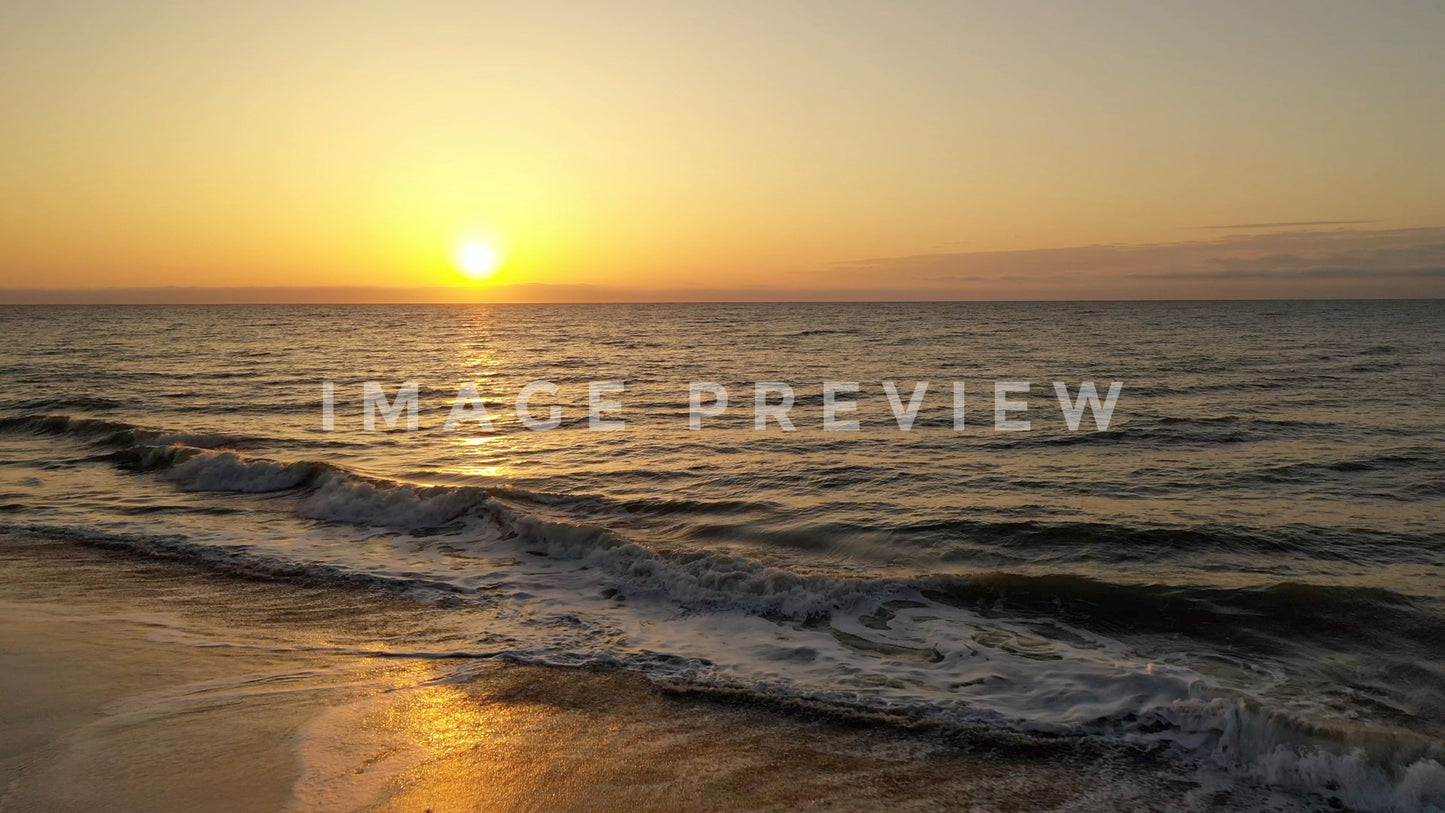 stock photo sunrise over beach and ocean litchfield