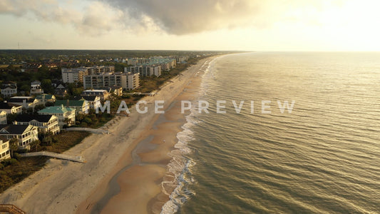 4k Still Frame - South Carolina coastline at Litchfield Beach looking towards Myrtle Beach