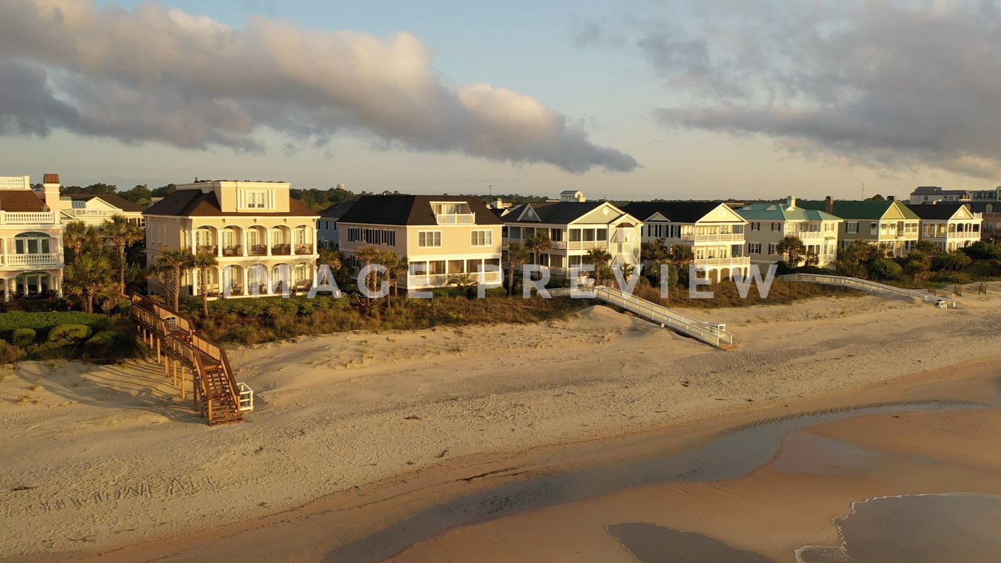 stock photo vacation beach houses south carolina coast
