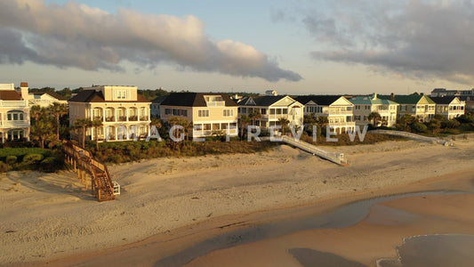 stock photo vacation beach houses south carolina coast