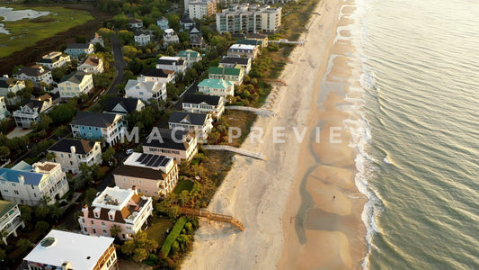 stock photo vacation beach houses litchfield south carolina