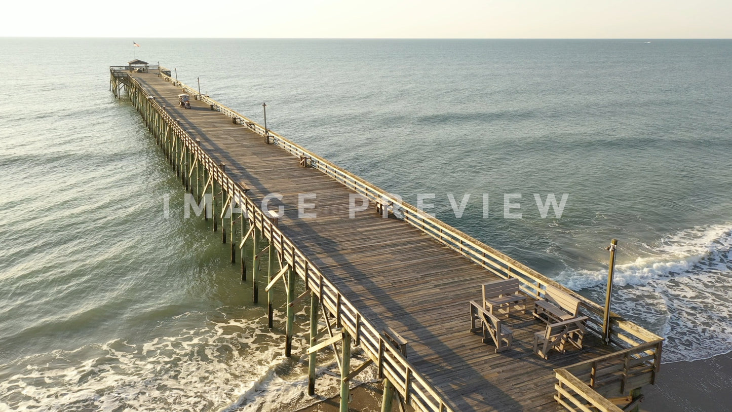 stock photo fishing pier pawleys island sc