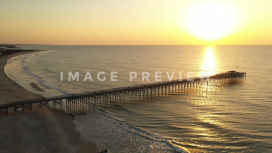 stock photo sunrise pawleys island fishing peir