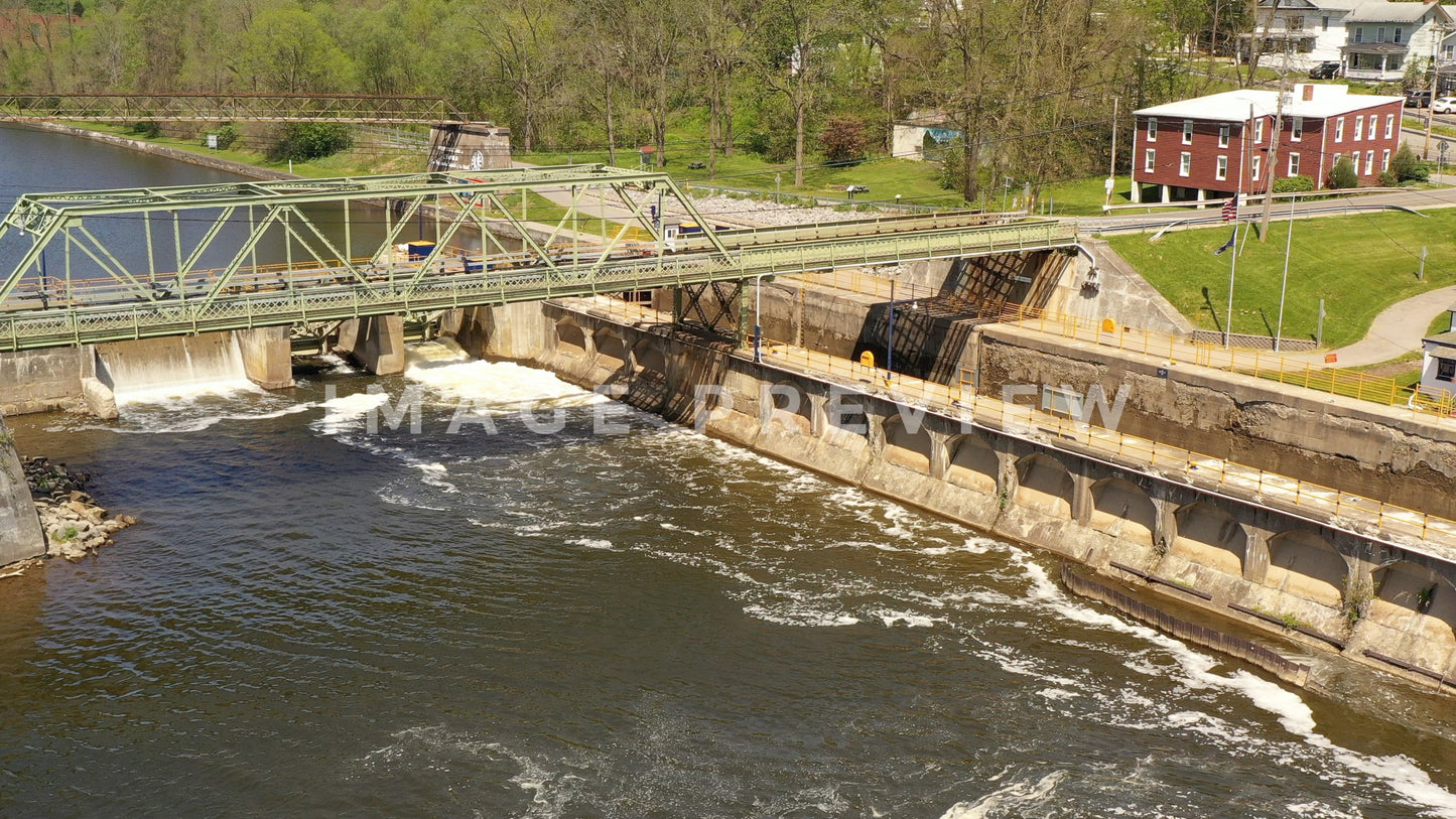 stock photo erie canal lock at Lyons NY
