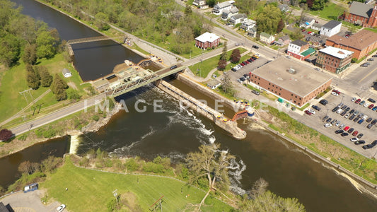 stock photo lyons, NY lock erie canal