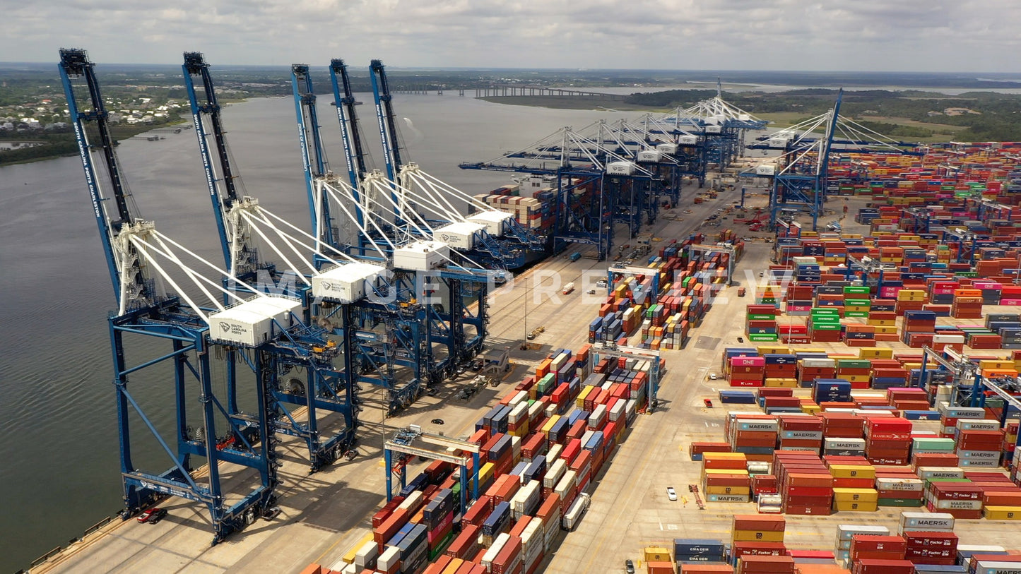 stock photo south carolina port charleston sc
