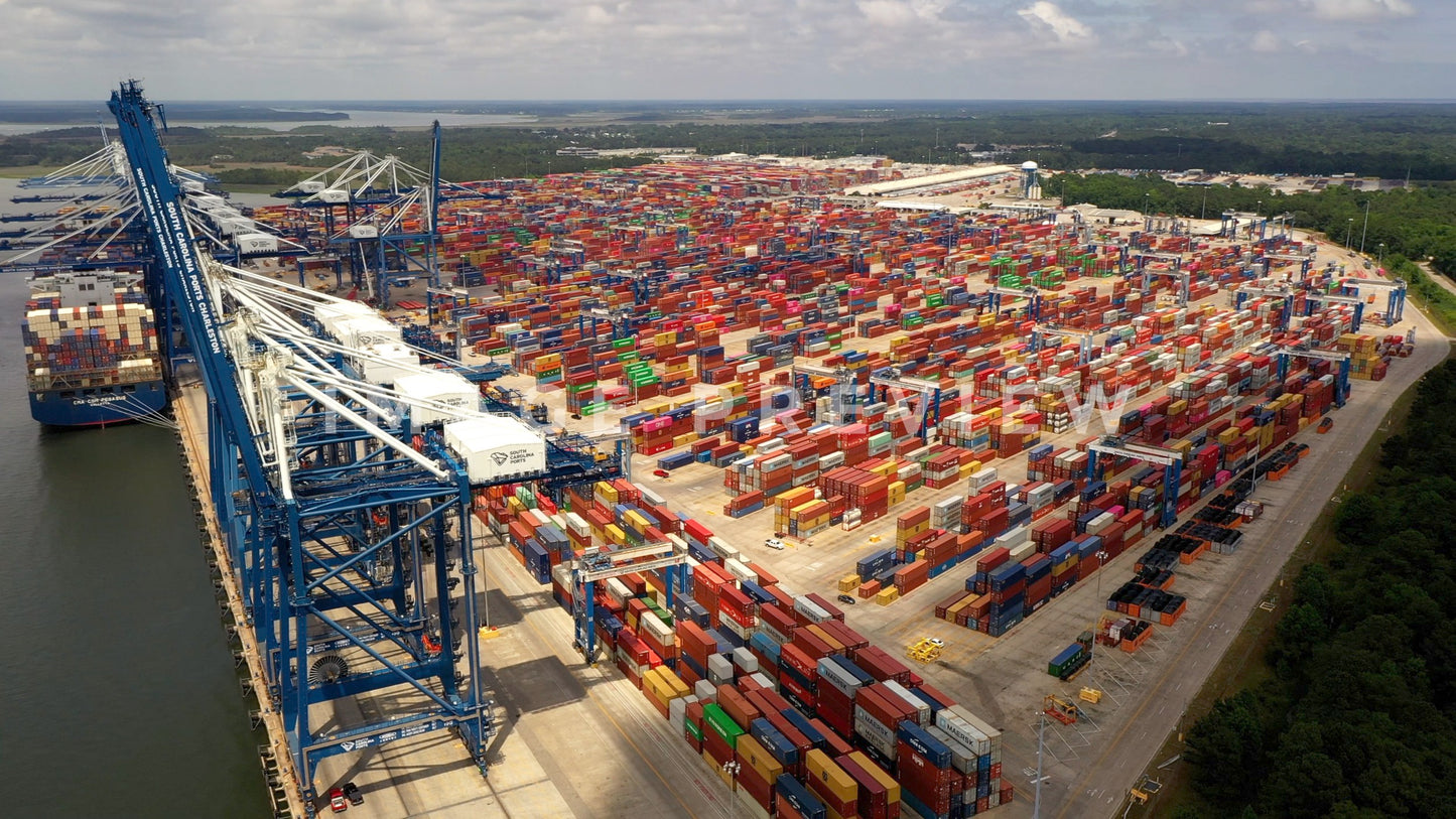stock photo south carolina ports charleston