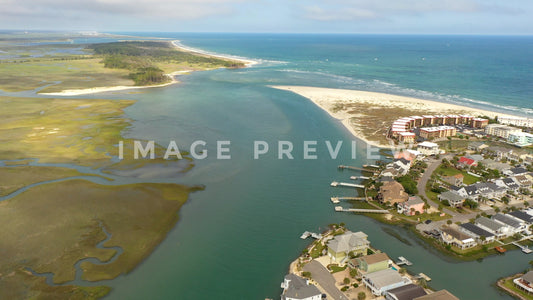 stock photo waties barrier island cherry grove beach sc