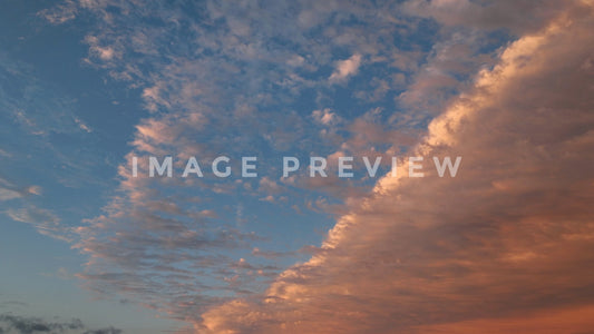 stock photo sunset in sky with clouds