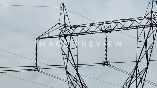 stock photo power tower close up