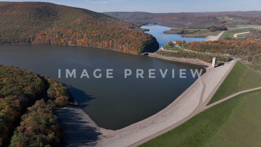 stock photo tioga dam and reservoir in pennsylvania