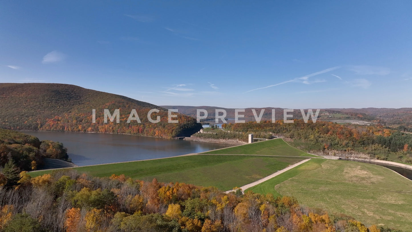stock photo tioga dam and reservoir pa