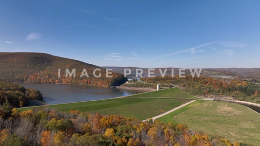 stock photo tioga dam and reservoir pa