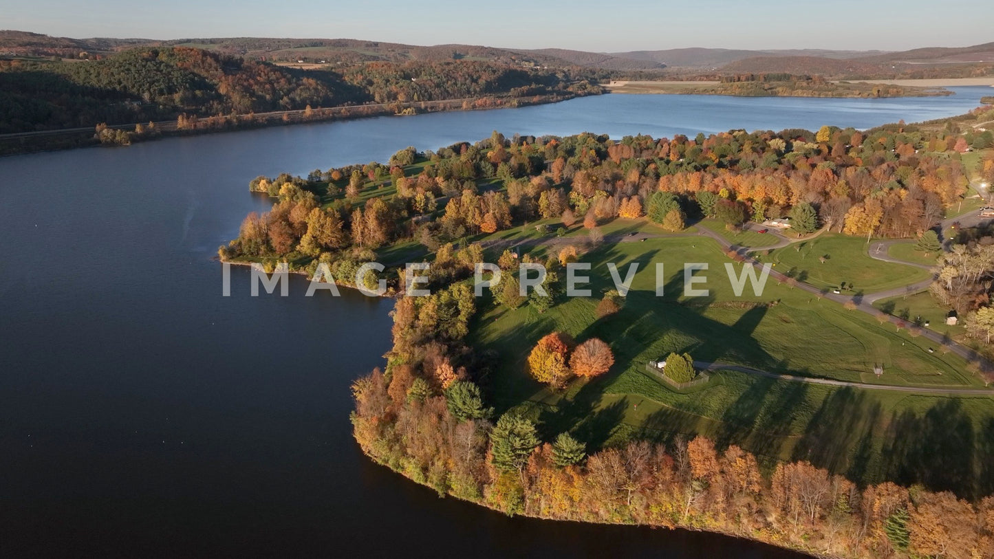 stock photo tioga dam and reservoir pa