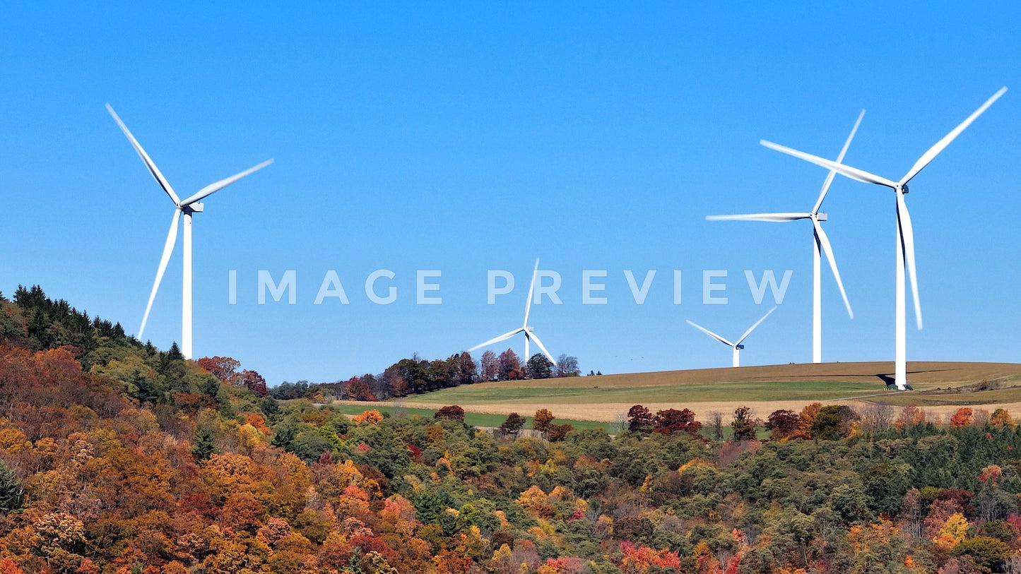 stock photo solar wind turbines