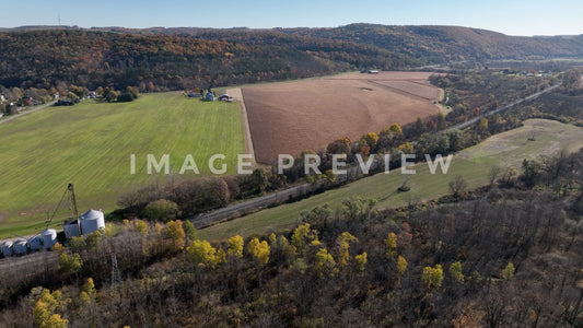 stock photo landscape with farmland in new york state