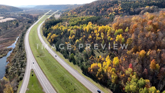 stock photo highway travel in new york state