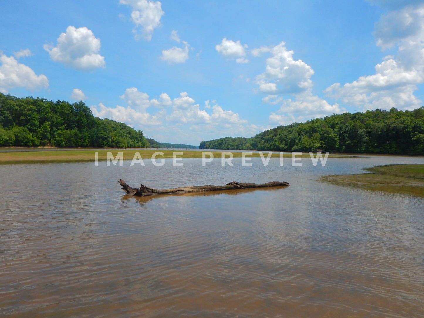 Photo - Low water level on lake during drought