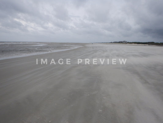 Photo - Stormy weather on beach front at Pawley's Island, SC