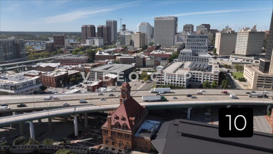 CLIP 10 - Richmond, VA Vol. 2 - city skyline with Main Street Station in foreground