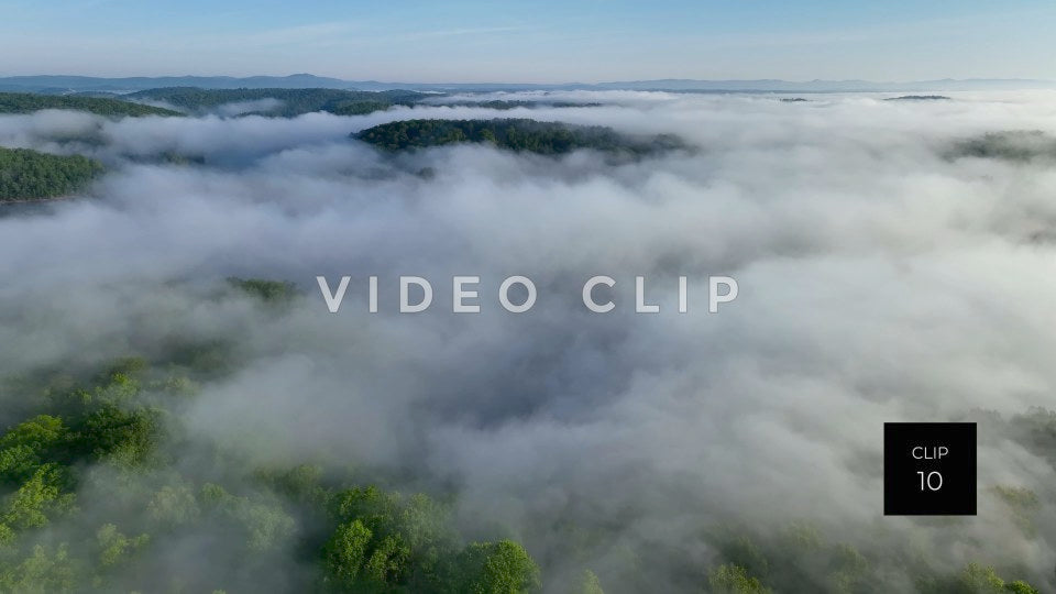 stock video fog over tennesse mountains at Norris Dam