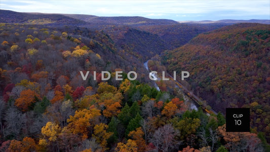 CLIP 10 - Pennsylvania Grand Canyon slow turn over ridge towards Canyon