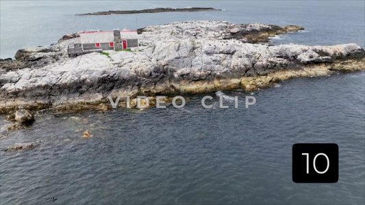 CLIP 10 - Dramatic spin around Black Rock Island with observation station in Massachusetts Bay