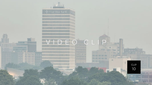 stock video canadian wildfire smoke rochester New York