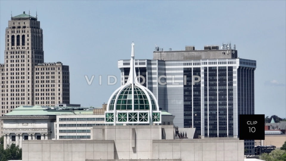 CLIP 10 - Albany, NY close up of downtown city skyline