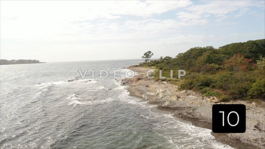 CLIP 10 - Maine Coast Crescent Beach State Park with house with ocean view