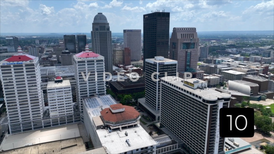 CLIP 10 - Louisville, KY downtown hotels and office towers with KFC Yum! Center
