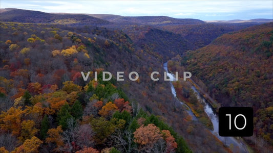 CLIP 10 - Pennsylvania Grand Canyon slow turn over ridge towards Canyon