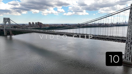CLIP 10 - New York, NY Vol 2. - George Washington Bridge crossing the Hudson River