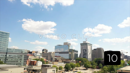 CLIP 10 - Richmond, VA Vol. 1 - aerial view of downtown then rising up into sky