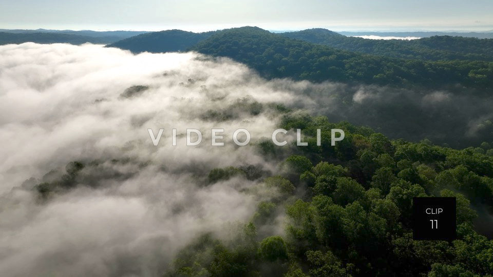 stock video fog over tennesse mountains at Norris Dam